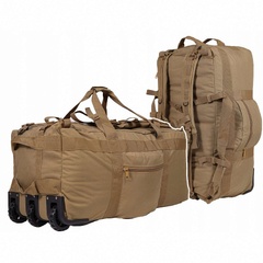 Сумка-рюкзак армійська MIL-TEC Combat Duffle Bag 118L Coyote з колесами
