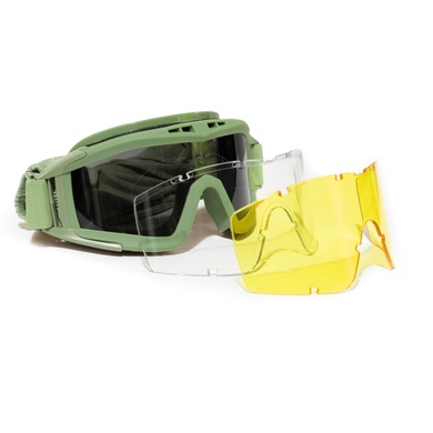 Захисні тактичні окуляри-маска зі змінним склом Olive 94502001 Viktailor
