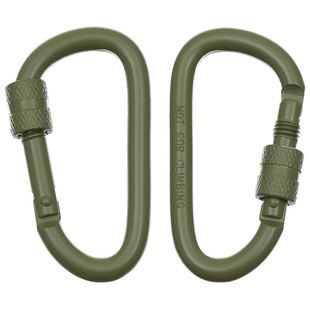 Карабіни алюмінієві MFH Carabiner 6 мм х 6 см Olive 27535B Viktailor