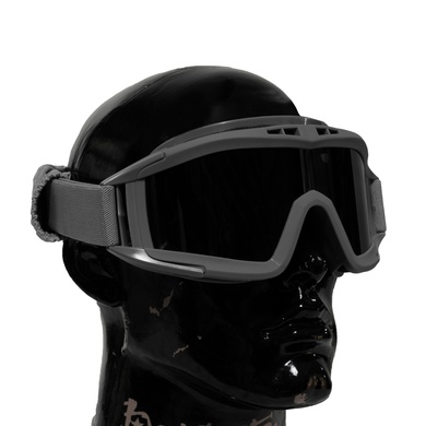 Защитные тактические очки-маска со сменным стеклом Black 94502002 Viktailor