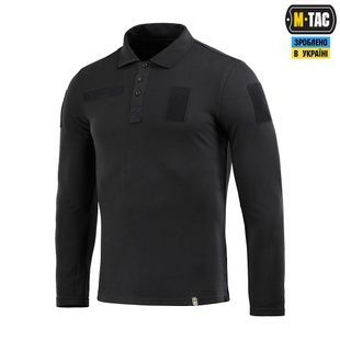 Поло тактичне довгий рукав M-Tac 65/35, Black, XL