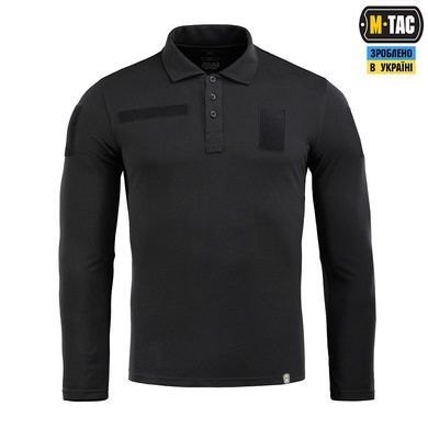 Поло тактичне довгий рукав M-Tac 65/35, Black, S
