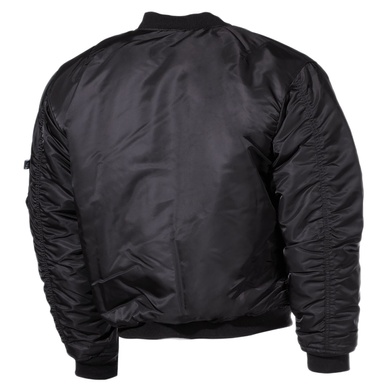 Куртка бомбер льотна MFH US-Style MA1 Чорна 03552A Viktailor