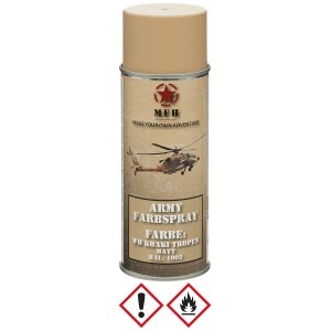 Маскирующая краска спрей в баллоне Army Spray Paint, mat, 400 ml WH KHAKI TROPICS Хаки 27375J Viktailor