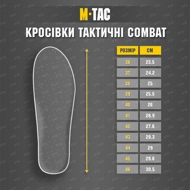 Кроссовки тактические M-Tac Combat, Ranger Green, 37