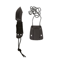 Нож шейный MIL-TEC с паракордовой ручкой Черный