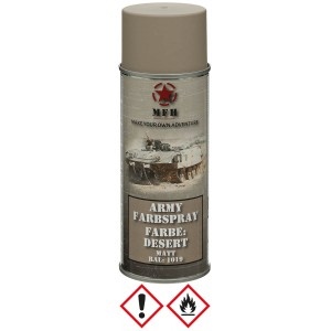 Маскирующая краска спрей в баллоне Army Spray Paint, mat, 400 ml DESERT Дезерт 3-колор 27375H Viktailor