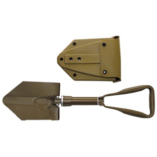 Лопата саперная складная в пластиковом чехле MFH BW Folding Spade Темный койот 27038 Viktailor