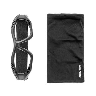 Окуляри захисні на резинці прозорі, Black