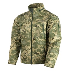 Куртка Vik-Tailor SoftShell з липучками для шевронів ММ-14 піксель ЗСУ