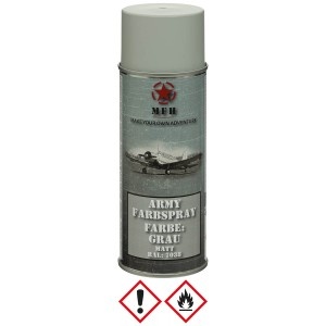 Маскувальна фарба спрей у балоні Army Spray Paint, mat, 400 ml GREY Сірий 27375F Viktailor