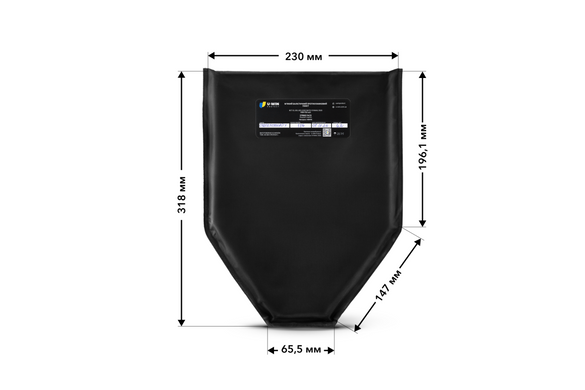 Балістичний пакет під напашник U-WIN BASE, Black