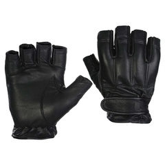 Перчатки кожаные беспалые с песком MIL-TEC Defender Черные S