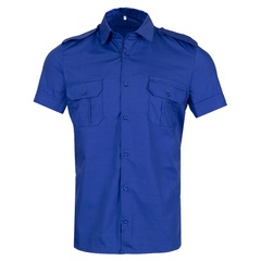 Рубашка с коротким рукавом Голубая 48