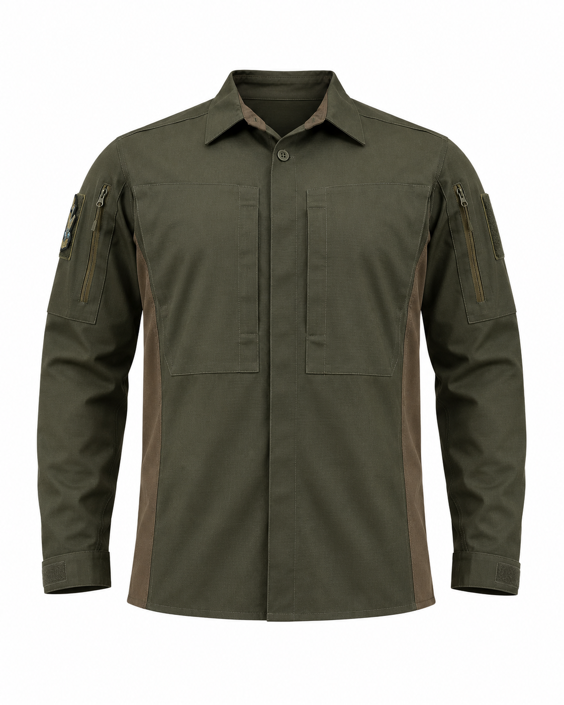Тактическая рубашка Vik-Tailor с липучкой Velcro, Olive, 56-58/5