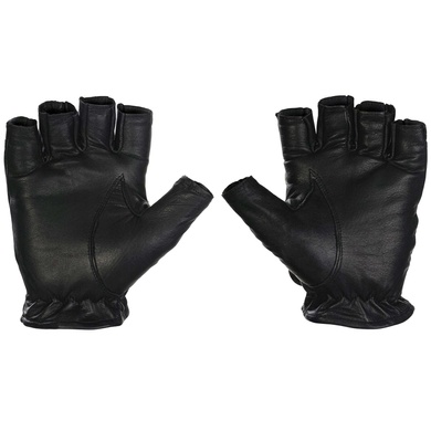 Перчатки кожаные беспалые с песком MIL-TEC Defender Черные 12516002-902 Viktailor
