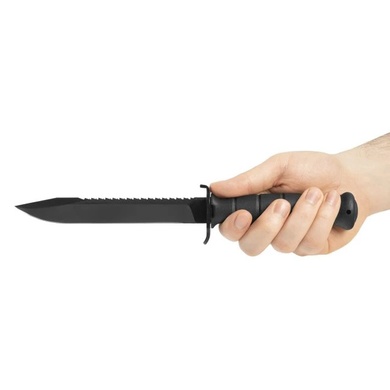 Армейский штурмовой нож MFH AT Field Knife Black 44082A Viktailor